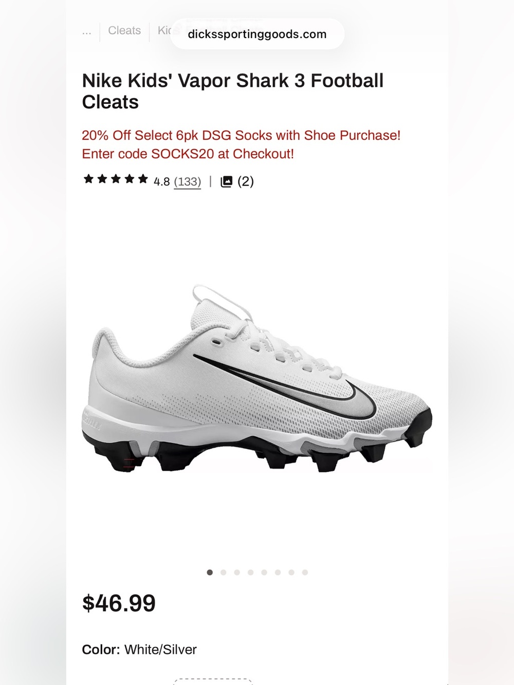 Nike Vapor Shark 3 Football Cleats